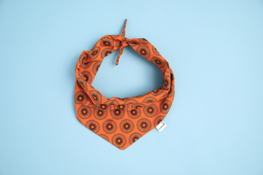 Bandana in Orangem Shweshwe